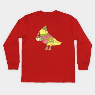 Winter bird Kids Long Sleeve T-Shirt